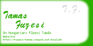 tamas fuzesi business card