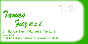 tamas fuzesi business card